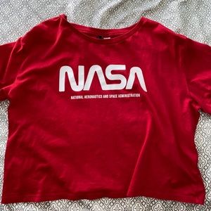 NASA Red Crop Top! Size- Large H&M!
